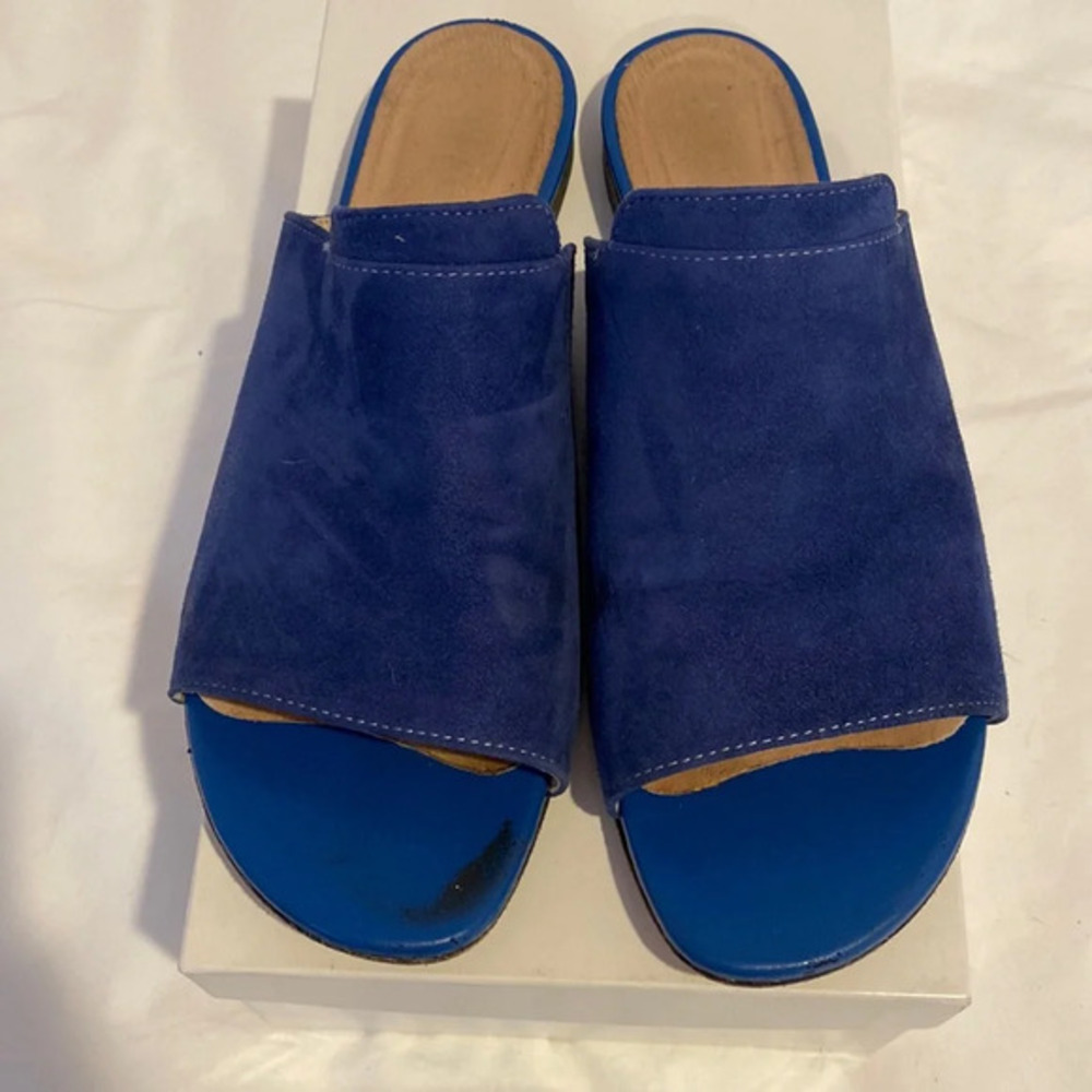 Tiffany Blue Suede Sandals size 39 US size 8 - Picture 2 of 6